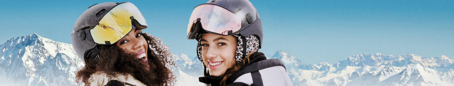 Skihelm mit Visier Damen