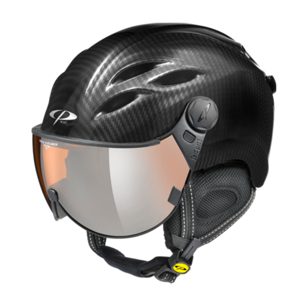 Cp Curako Skihelm mit Visier schwarz | Verspiegelt Visier (☁/☀/❄)
