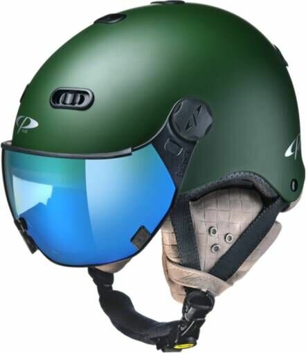 CP Carachillo Cashmere Skihelm mit Visier grun 58-60| photochrom &amp; polarisiert Visier 