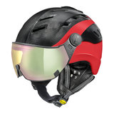 11729_Cp_Camurai_skihelm_vizier_carbon_rood_pol_vario