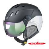 41220_Cp_Corao_skihelm_vizier_zwart-wit_vario