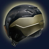 cp42032 limited edition - cp skihelm met vizier carbon goud back