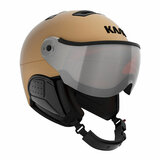 Kask Treasure gold skihelm met vizier zij