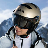 Kask Treasure gold skihelm met vizier foto 2