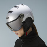 Kask Treasure silver skihelm met vizier foto 1