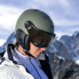 Skihelm met Vizier Kask Shadow Sage - Gold mirror