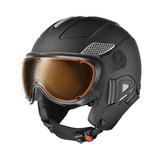 SLOKKER RAIDER PRO SKIHELM - BLACK - ORANGE PHOTOCHROMIC POLARIZED vizier CAT.2 - (☀/☁)