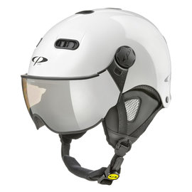 CP Carachillo XS skihelm weiss glänzend - skihelm mit spiegel visier (☁/❄/☀)