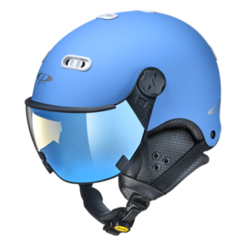 CP Carachillo blau skihelm - single spiegel visier (2 Optionen) 