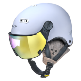 CP Carachillo Cashmere weiss matt skihelm - photochrom Visier (4 Optionen)