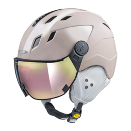 CP Corao+ Cashmere Skihelm Creme - photochrom Visier (4 Optionen) - sehr sicher