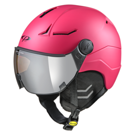 CP Coya+ Skihelm mit Visier rosa | Extra sicher! | photochrom Visier 