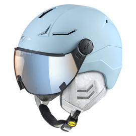 CP Coya+ Cashmere Skihelm mit Visier blau | Extra sicher! | photochrom & polarisiert Visier 
