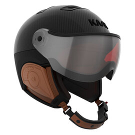 Kask Elite Carbon Braun - Skihelm mit Visier - Photochrom Visier (☁/❄/☀) Cat.1-2