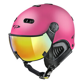 CP Carachillo  fluo rosa matt skihelm - photochrom & polarisiert Visier (4 Optionen)