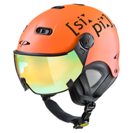 CP Carachillo XS skihelm orange matt - helm mit spiegel visier (☁/❄/☀)