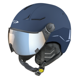 CP Coya+ Skihelm mit Visier blau | Extra sicher! | photochrom & polarisiert Visier 
