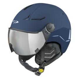CP Coya+ Skihelm mit Visier blau | Extra sicher! | Photochrom Visier 
