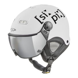 CP Carachillo XS skihelm weiss Satin - helm mit spiegel visier (☁/☀)