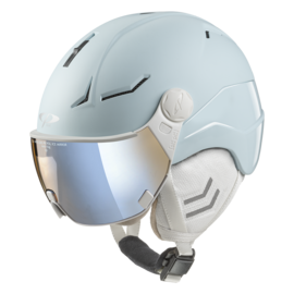 CP Coya+ Cashmere Skihelm mit Visier Blau | Extra sicher! | photochrom & polarisiert Visier 