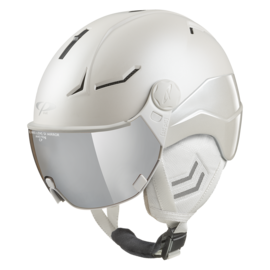 CP Coya+ Cashmere Skihelm mit Visier Weiss | Extra sicher! | photochrom Visier 