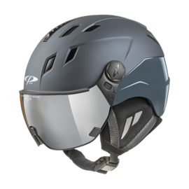 CP Corao+ Skihelm mit Visier blau | Extra sicher! | photochrom Visier 