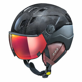 CP Corao+ Carbon Limited Edition! Skihelm mit Visier mate/schwarz glanz SOTT | Extra sicher! | photochrom & polarisiert Visier 