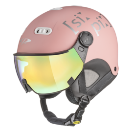 CP Carachillo XS Skihelm Rosa Satin - Helm mit Spiegel Visier (☁/☀)