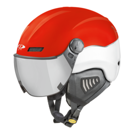 CP New Camurai Skihelm rot weiss -  photochrom  Visier