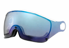 Mango Skihelm Visier Photochrom - flash blue mirror cat. 1-2 (☁/❄/☀) - weiss