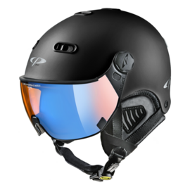 CP Carachillo schwarz matt skihelm - photochrom & polarisiert Visier (4 Optionen)