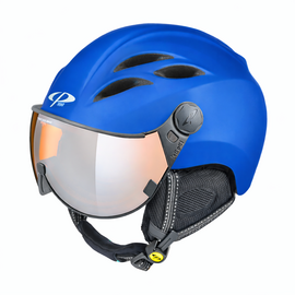 Cp Curako Skihelm mit Visier hellblau | Verspiegelt Visier (☁/☀/❄)