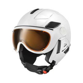  SLOKKER RAIDER PRO SKIHELM - WHITE - MEEKLEUREND POLARIZED VISIER CAT.1-2 - (☀/☁)