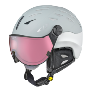 CP CUMA SKIHELM - GRAU WEISS - DL POLARIZED VARIO VIZIER Cat.2 - (☀/☁) 