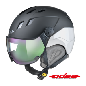 41220_Cp_Corao_skihelm_vizier_zwart-wit_vario