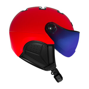 Skihelm met Vizier Kask Firefly Red - Red Mirror Vizier 